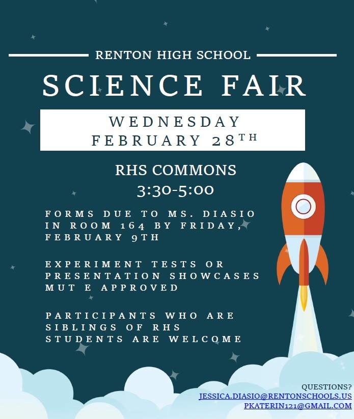 Participate in the first RHS science fair!