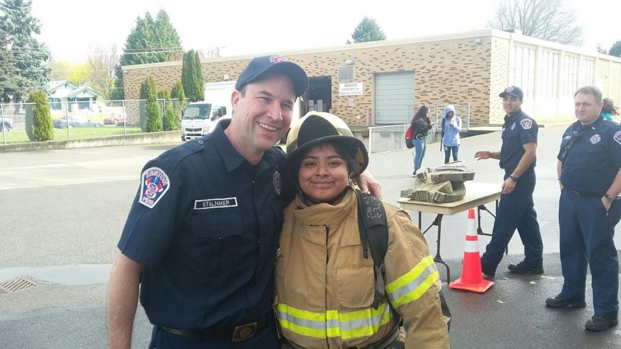 Firefighter challenge at Renton High School