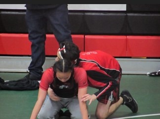 RHS wrestlers warming up