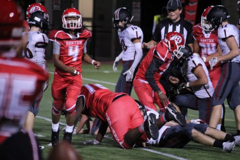 Rentons football players in action. 