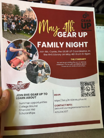 Photo of Gear Up Informational Poster (with contact info).