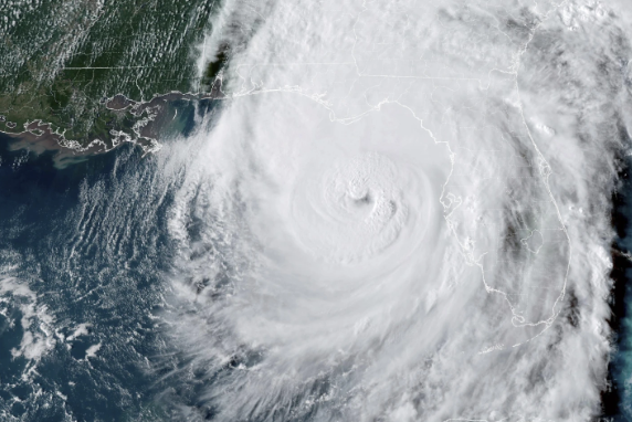 Satellite image of Hurricane Helene in the Gulf of Mexico on September 26th, 2024.
