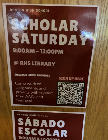 A photo of a Scholar Saturday poster