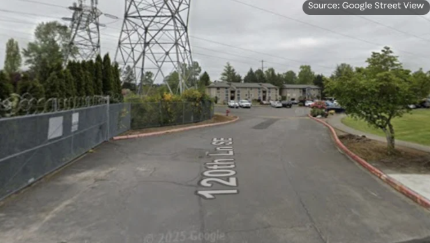 Photo of the street leading to the domestic violence situation.