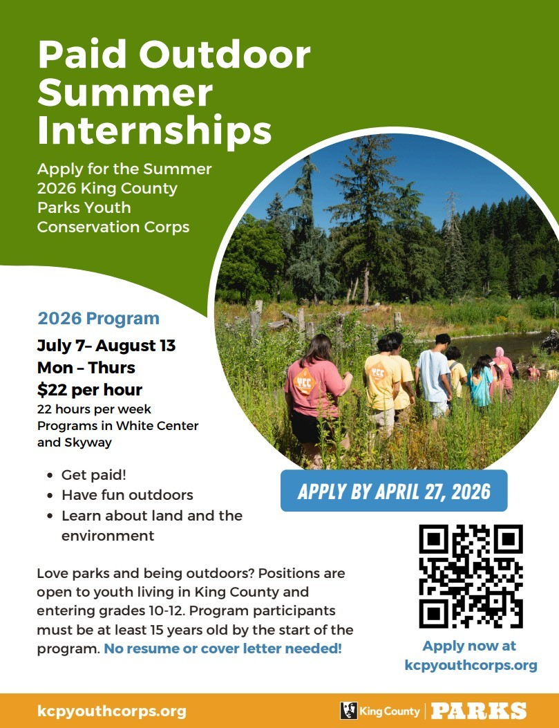 Summer Internship Opportunity - Youth Conservation Corps Intern