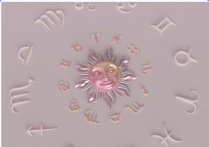 Photo of the zodiac signs surrounding the sun.