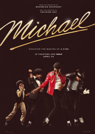 Photo of the "Micheal" movie poster.